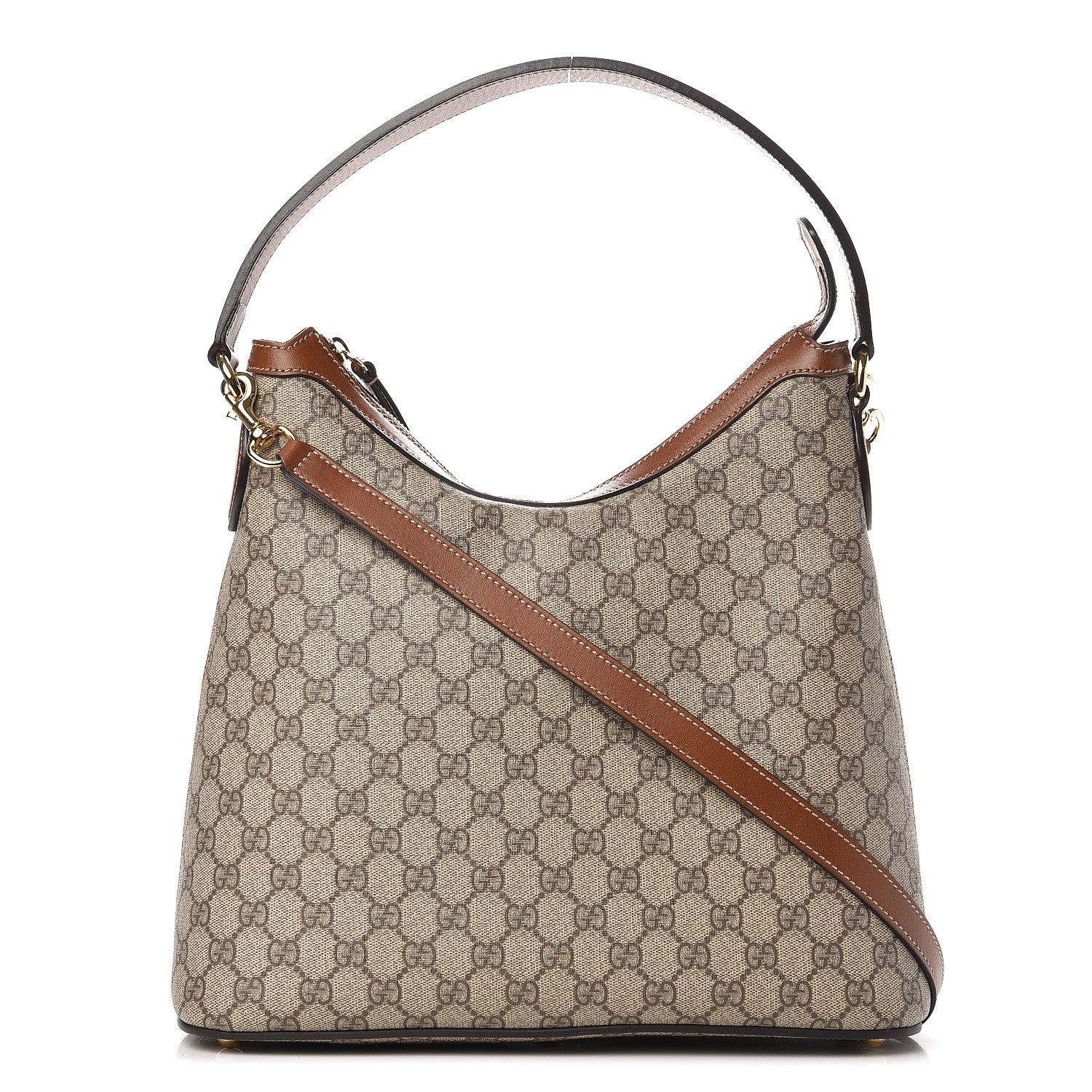 Gucci GG Supreme Monogram Linea A Hobo Brown 1 of 9