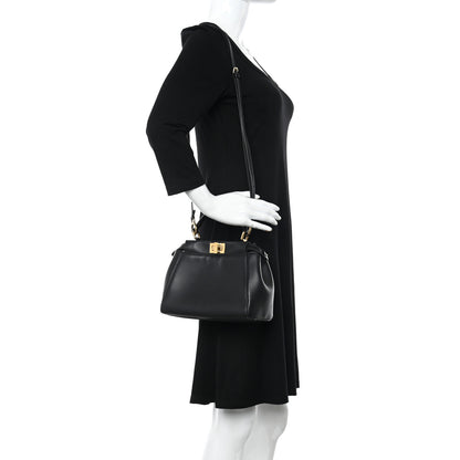 Fendi Nappa Mini Peekaboo Iconic Satchel Black 2 of 11