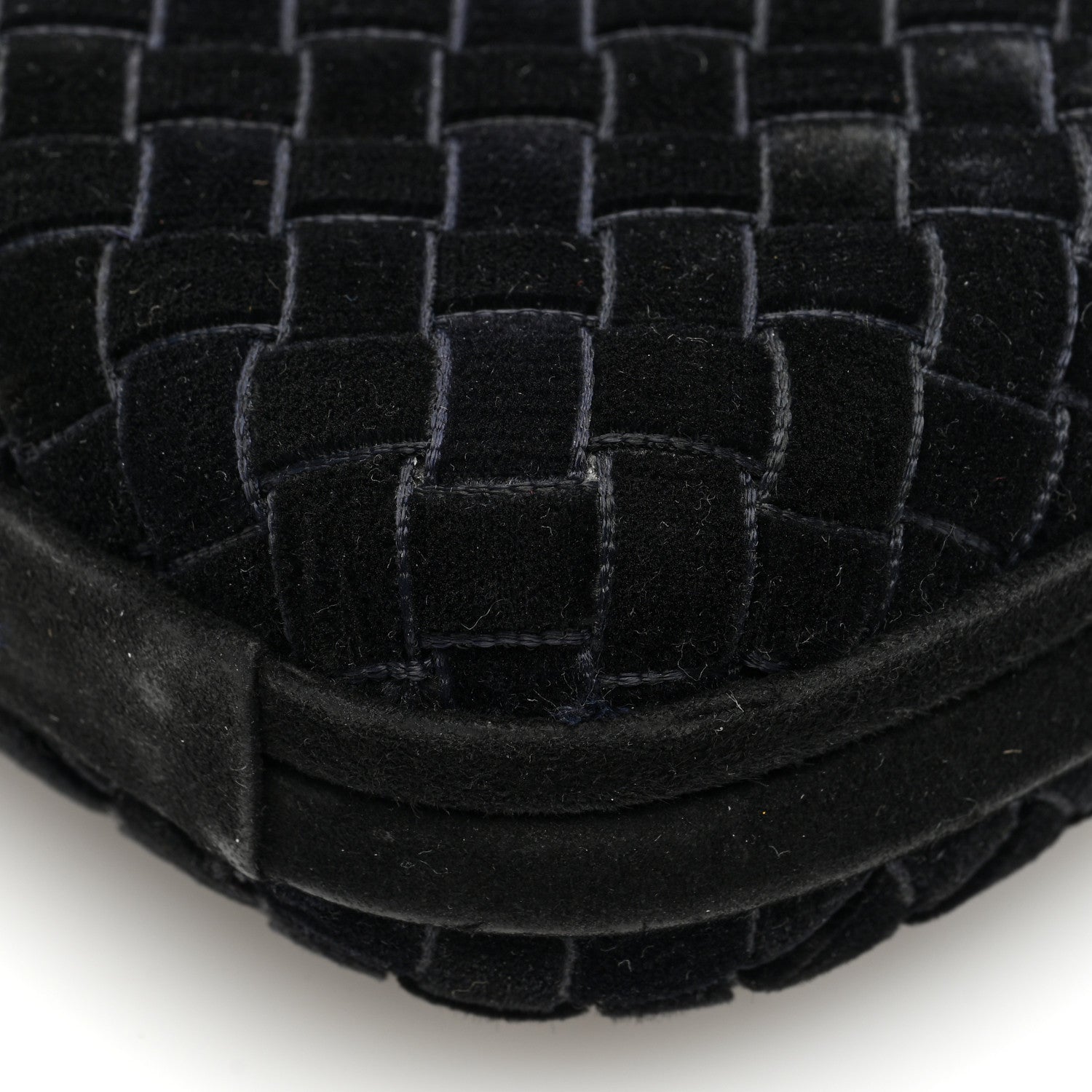 Bottega Veneta Velvet Intreccio Knot Clutch Black 9 of 9