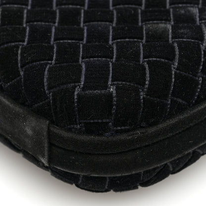 Bottega Veneta Velvet Intreccio Knot Clutch Black 9 of 9