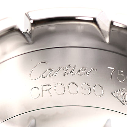Cartier 18K White Gold Diamond 11mm Tank Francaise Ring 48 4.5 4 of 6