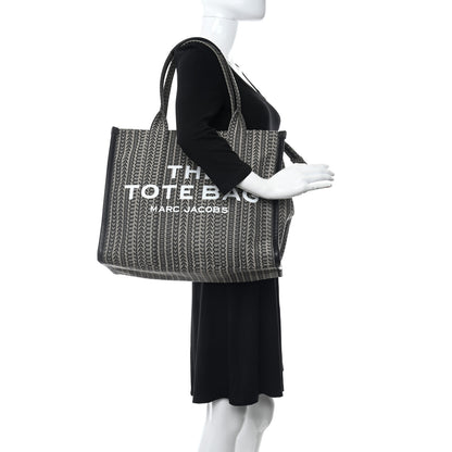 Marc Jacobs Cotton Jacquard Monogram Large The Traveler Tote Bag Beige Multicolor 2 of 10