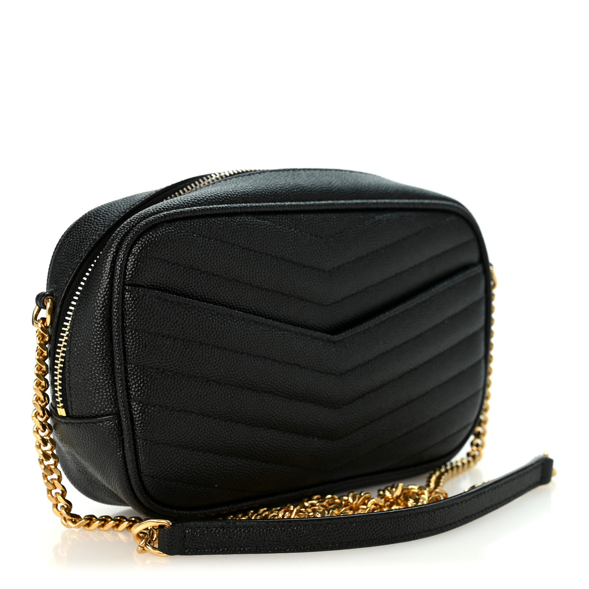 Saint Laurent Grain De Poudre Matelasse Monogram Mini Lou Camera Bag Black 3 of 10