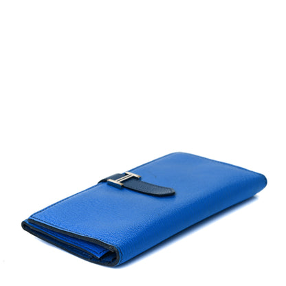 Hermes Chevre Mysore Bearn Gusset Wallet Bleu Paradis Bleu Saphir 4 of 8