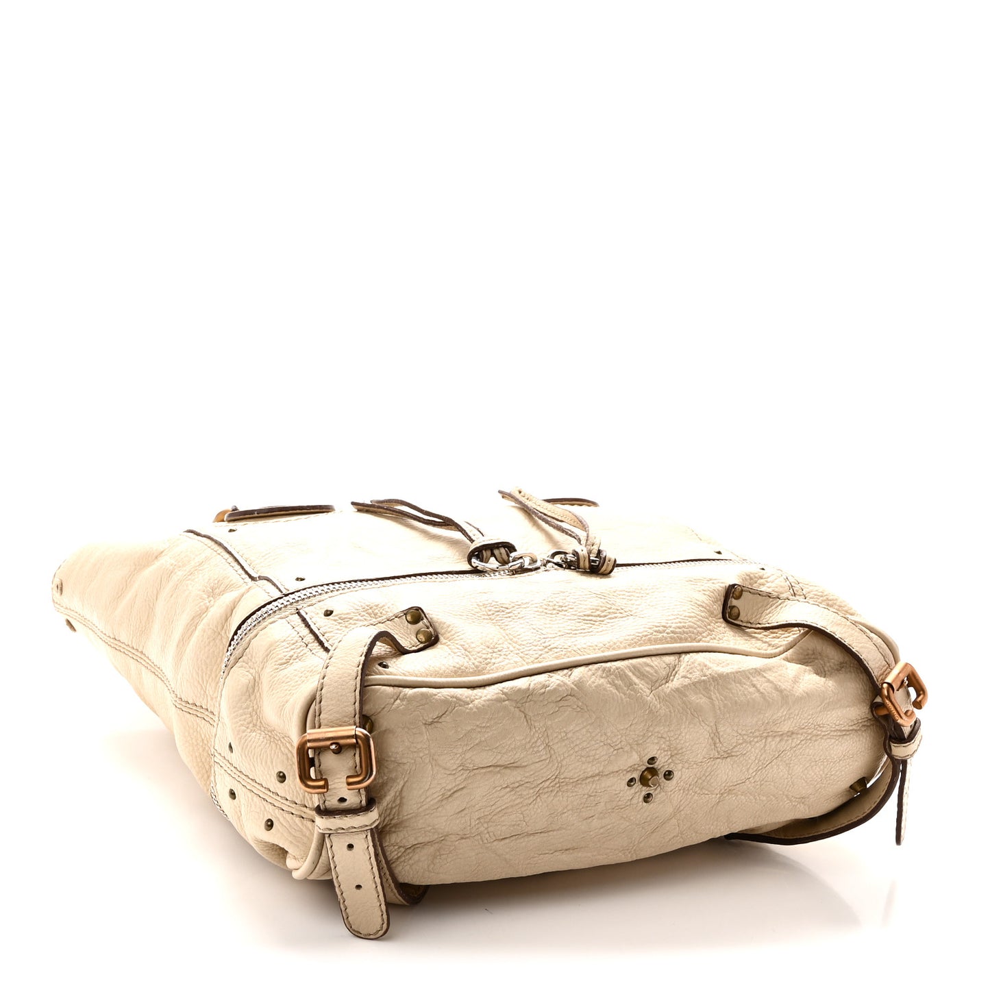 Grained Calfskin Paddington Shopping Tote Beige
