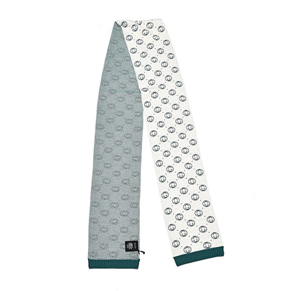 Gucci X DAPPER DAN Wool Tricot Micro Interlocking G Gigang Scarf Ivory Dark Green 3 of 5