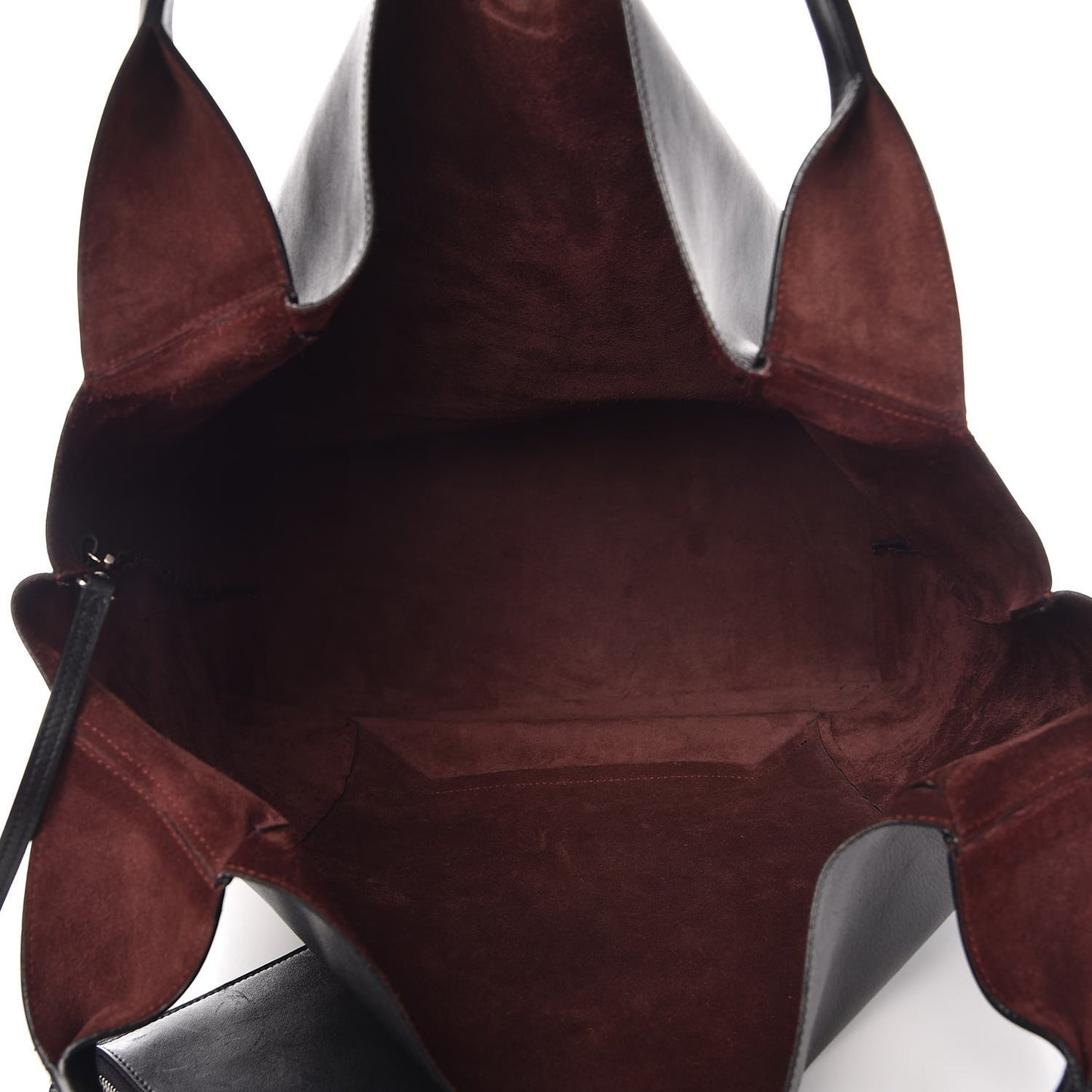 Shiny Smooth Calfskin Large Hobo Black