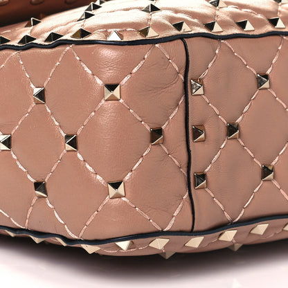 Valentino Garavani Nappa Medium Rockstud Spike Shoulder Bag Soft Noisette 8 of 11