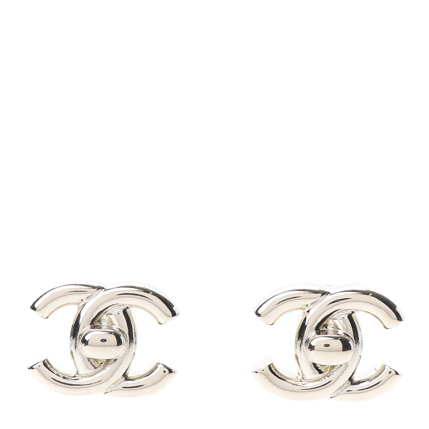 Chanel Metal CC Turnlock Earrings Gold 1 of 4
