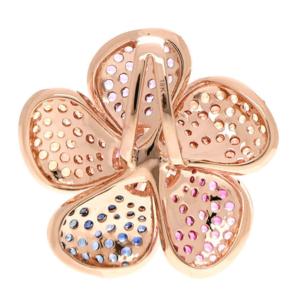 Parker & West by FASHIONPHILE 18K Rose Gold Diamond Sapphire Amethyst Flower Pendant 3 of 4