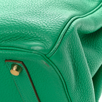 Hermes Taurillon Clemence Birkin 35 Menthe 11 of 26
