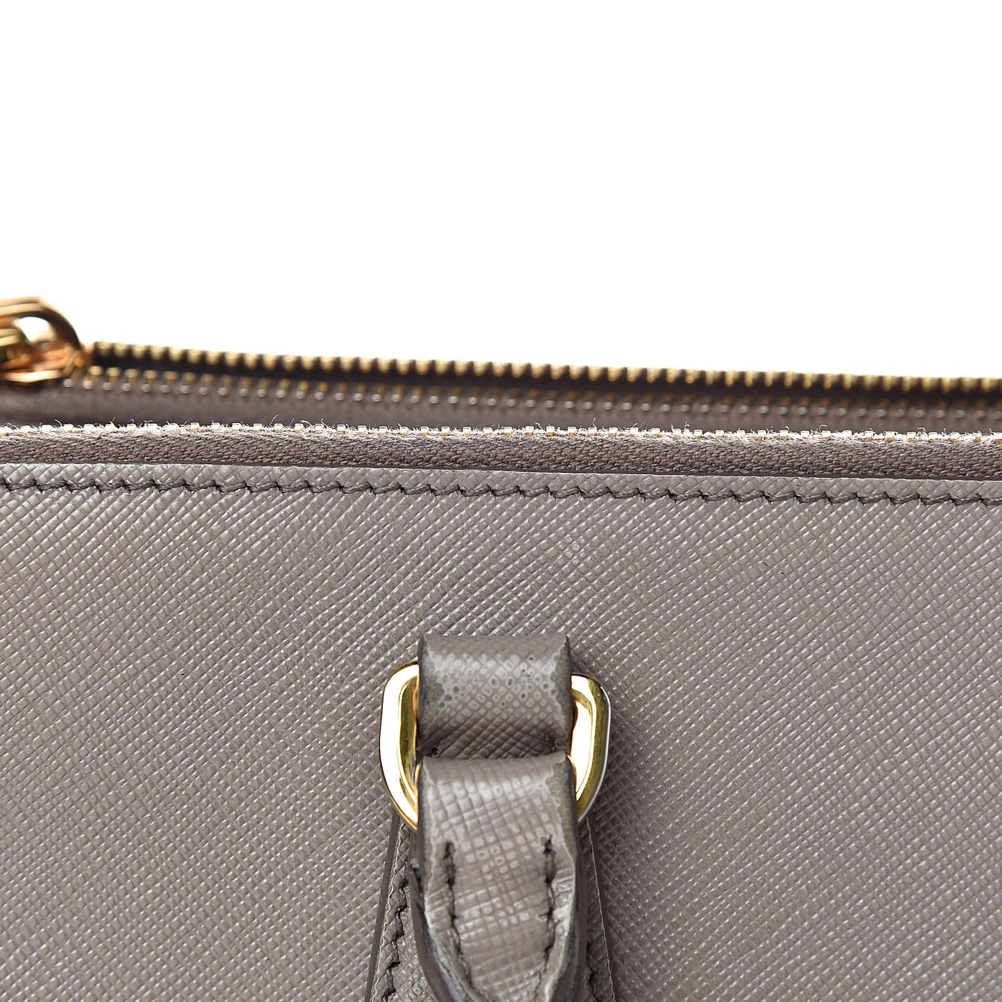 Saffiano Small Galleria Double Zip Tote Argilla