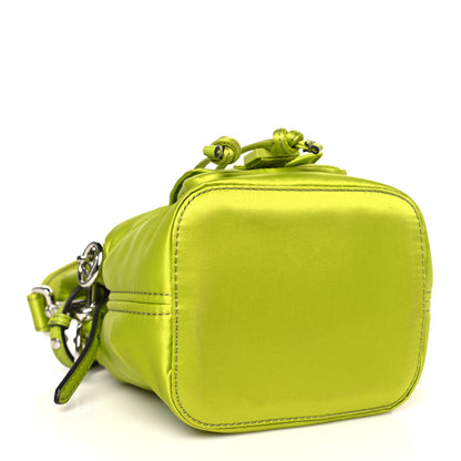 Fendi Nylon Ninfa Vitello King Cuoio Mini Mon Tresor Bucket Bag Wasabi 3 of 9