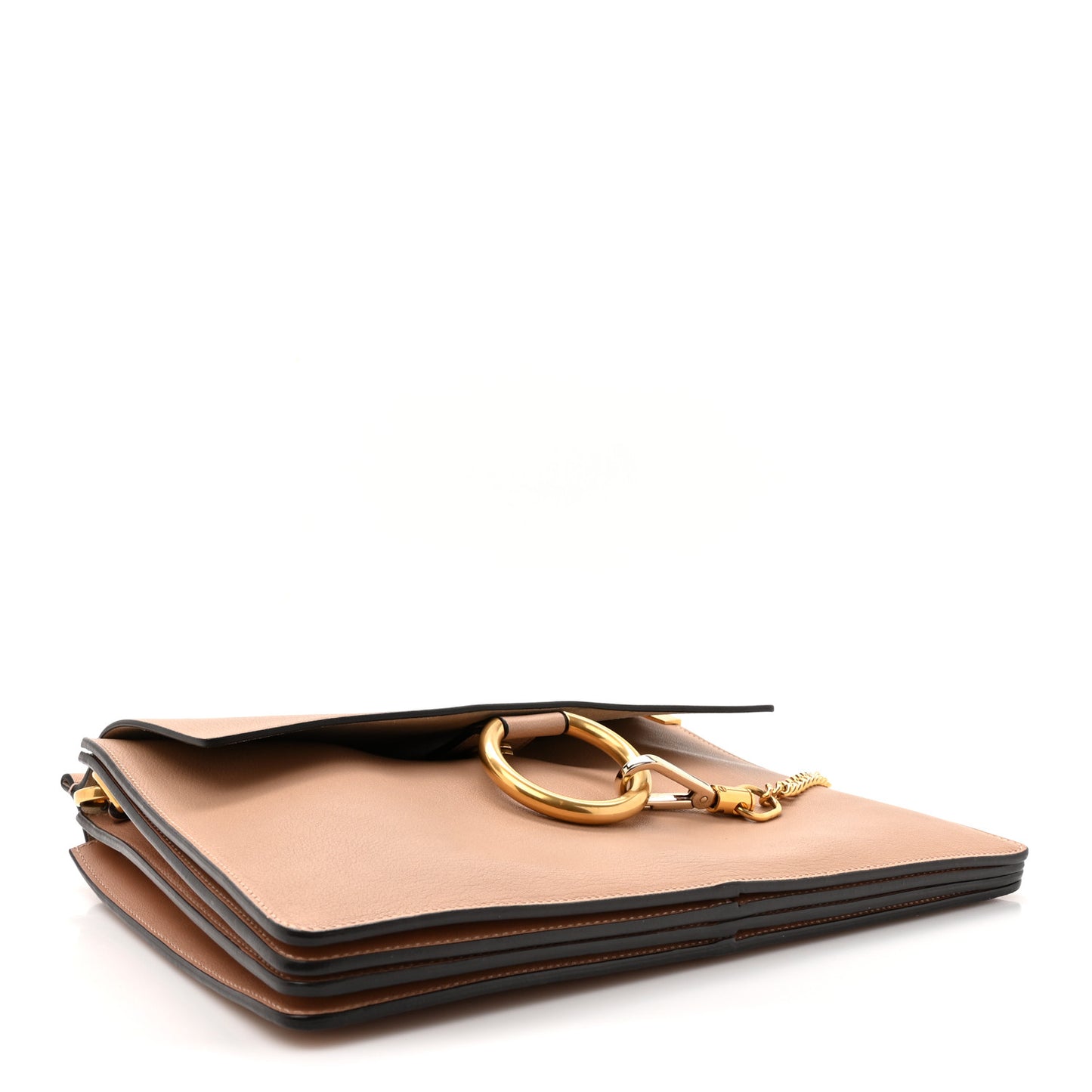 Calfskin Medium Faye Shoulder Bag Biscotti Beige