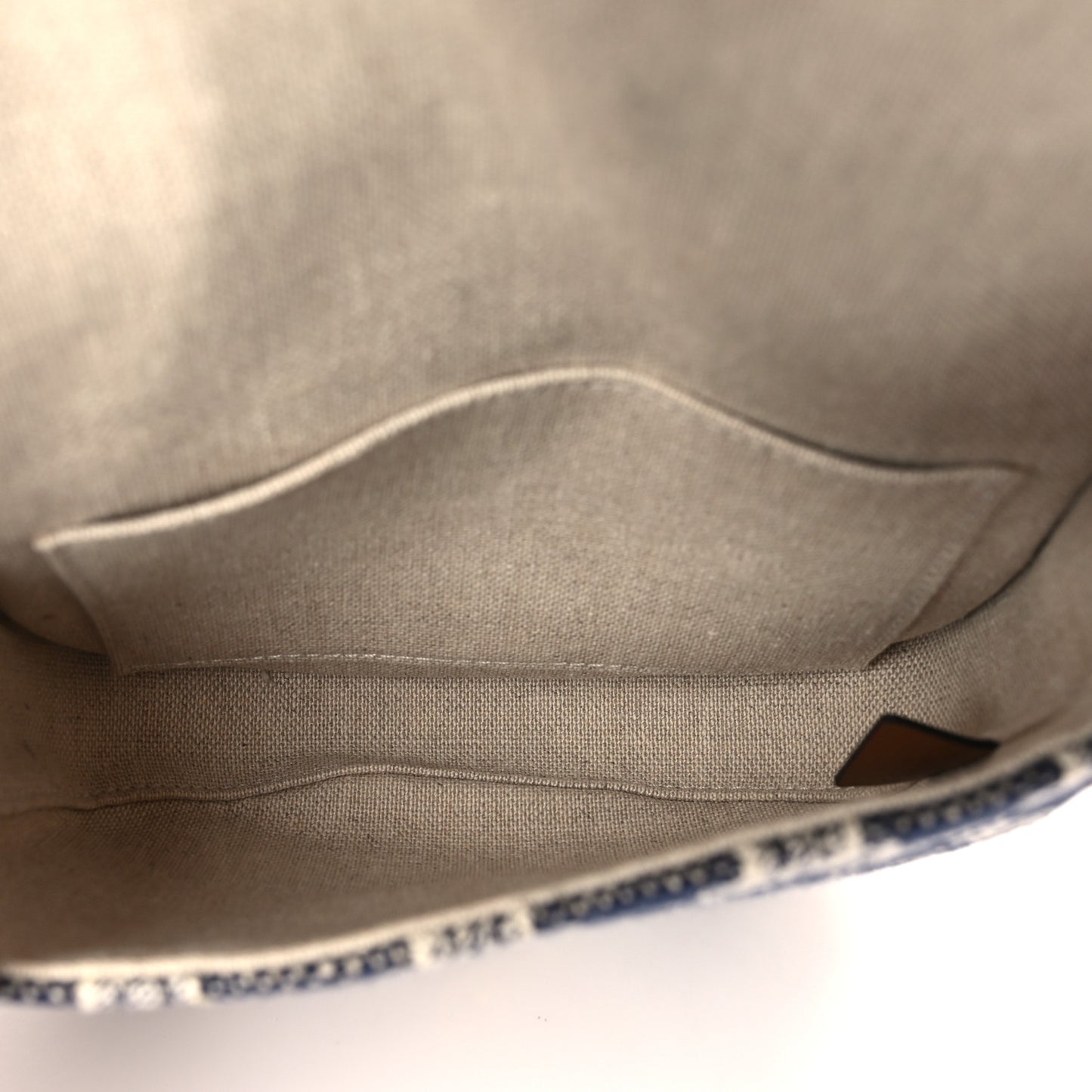 Triomphe Canvas Calfskin Mini Besace Bag Navy White