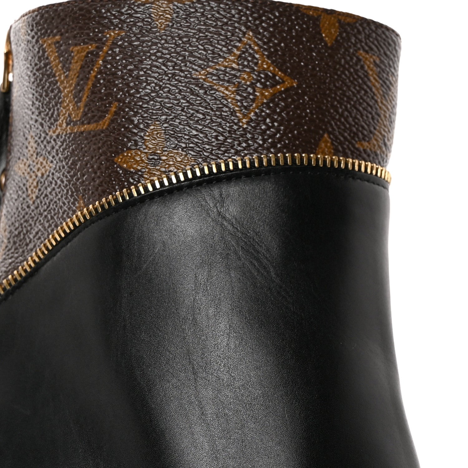 Louis Vuitton Calfskin Monogram Afterglow Platform Ankle Boots 38 Black 10 of 15