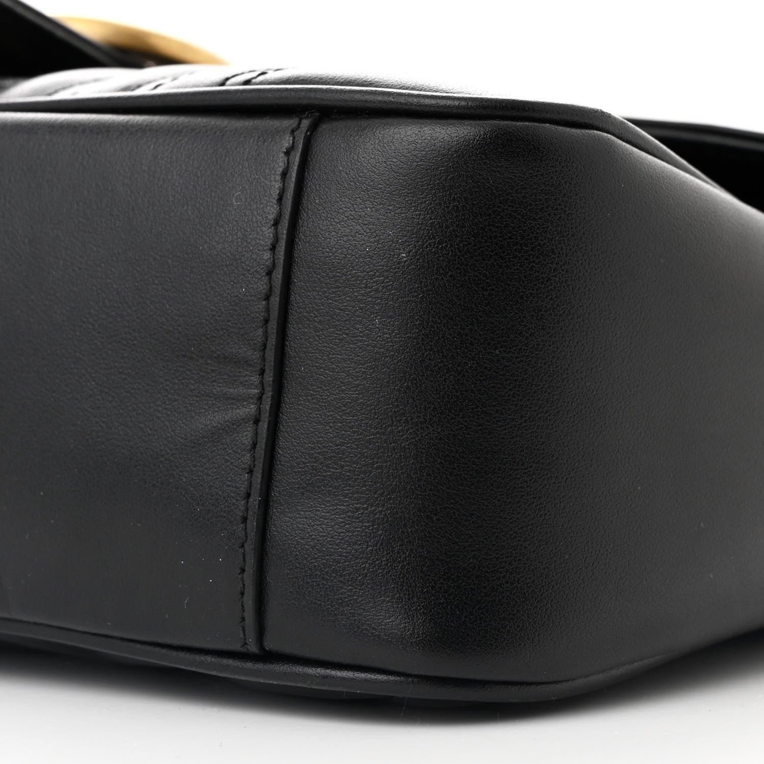 Gucci Calfskin Matelasse Small GG Marmont Shoulder Bag Black 10 of 10