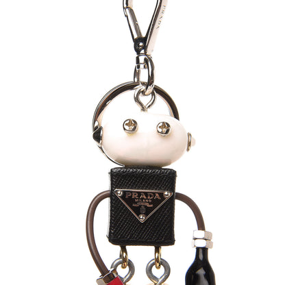 Prada Saffiano Edward Robot Trick Keychain 4 of 6