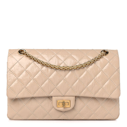 Chanel Distressed Patent Quilted 2.55 Reissue 226 Flap Beige 1 of 11