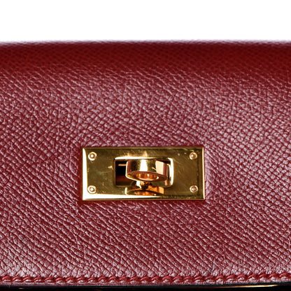 Hermes Courchevel Kelly Sellier 32 Rouge H 15 of 39