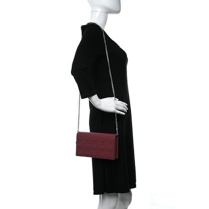Christian Dior Patent Cannage Lady Dior Clutch Mallow Rose 2 of 10