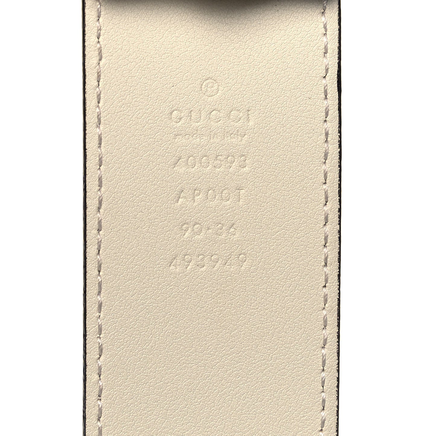 Calfskin Double G 40mm Belt 90 36 Mystic White