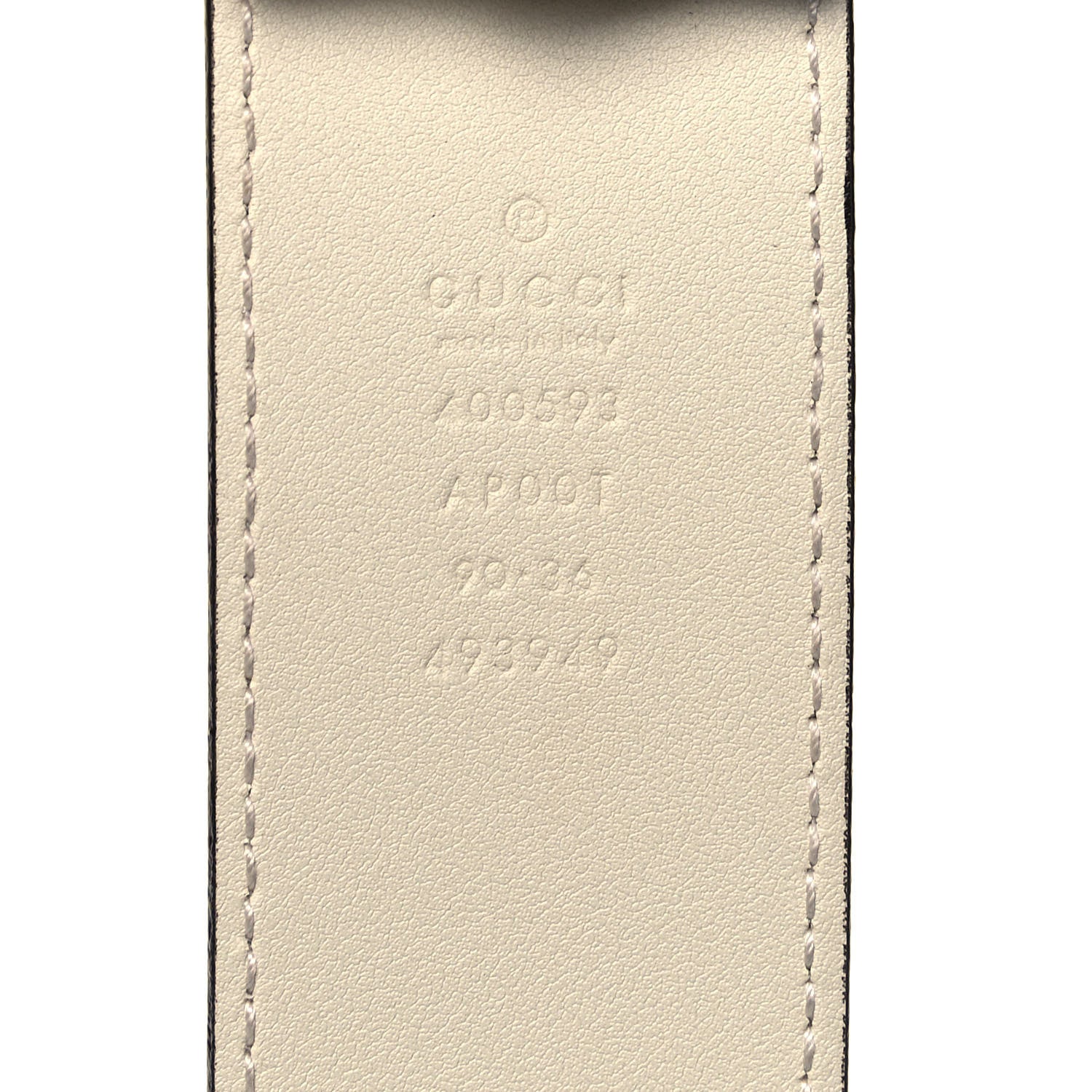 Gucci Calfskin Double G 40mm Belt 90 36 Mystic White 3 of 4
