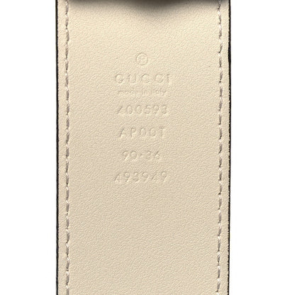 Gucci Calfskin Double G 40mm Belt 90 36 Mystic White 3 of 4