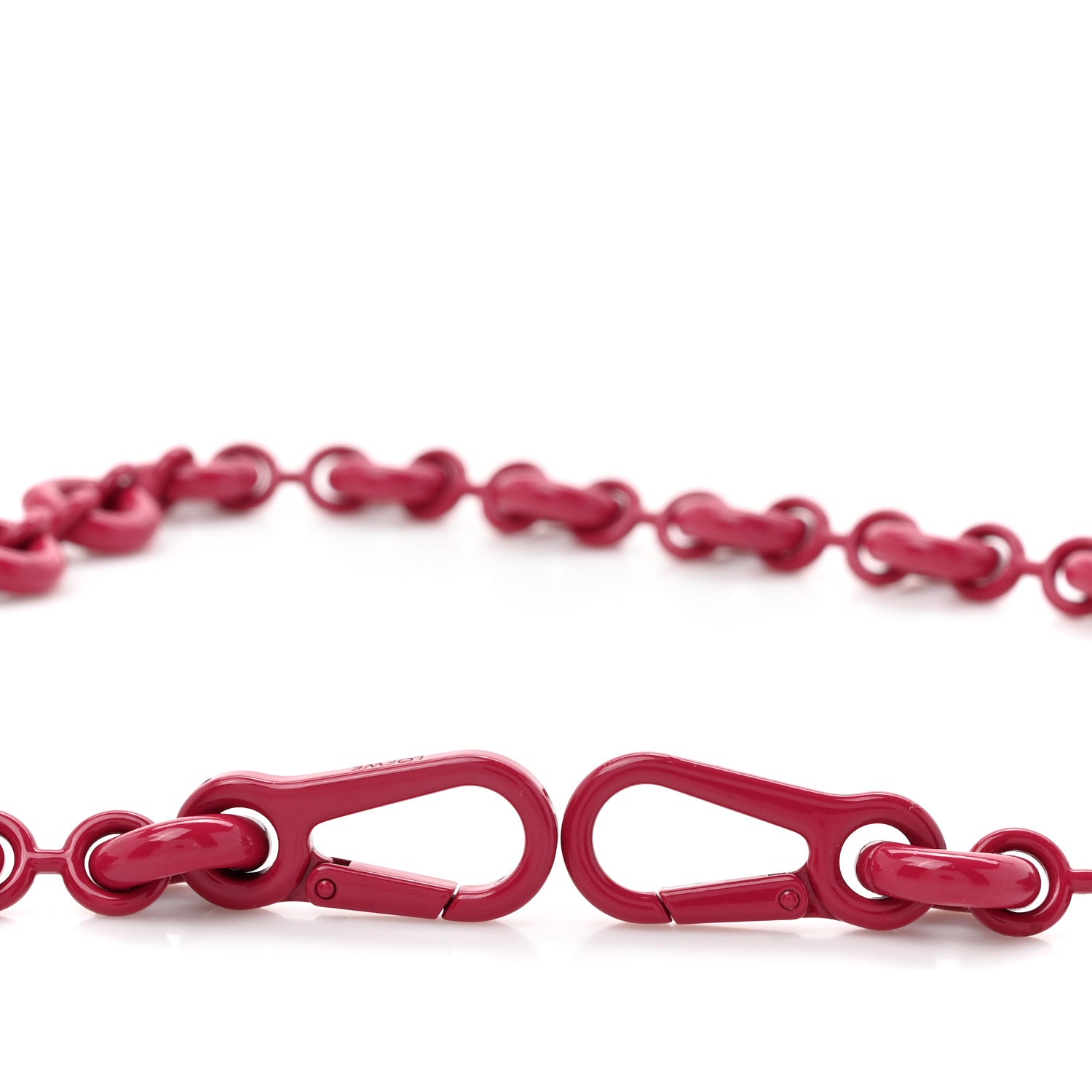 Loewe Brass Monochrome Donut Chain Shoulder Strap Ruby Red Glaze 3 of 5