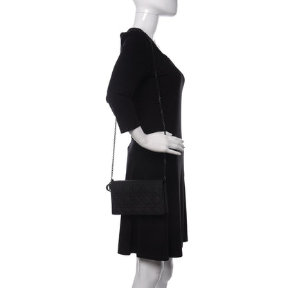 Christian Dior Ultra Matte Calfskin Cannage Lady Dior Clutch Black 2 of 11