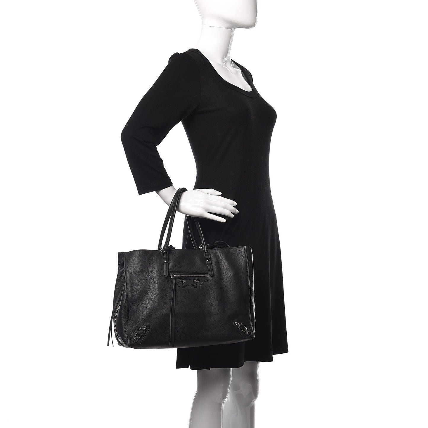 Veau Papier B4 Zip Around Tote Black