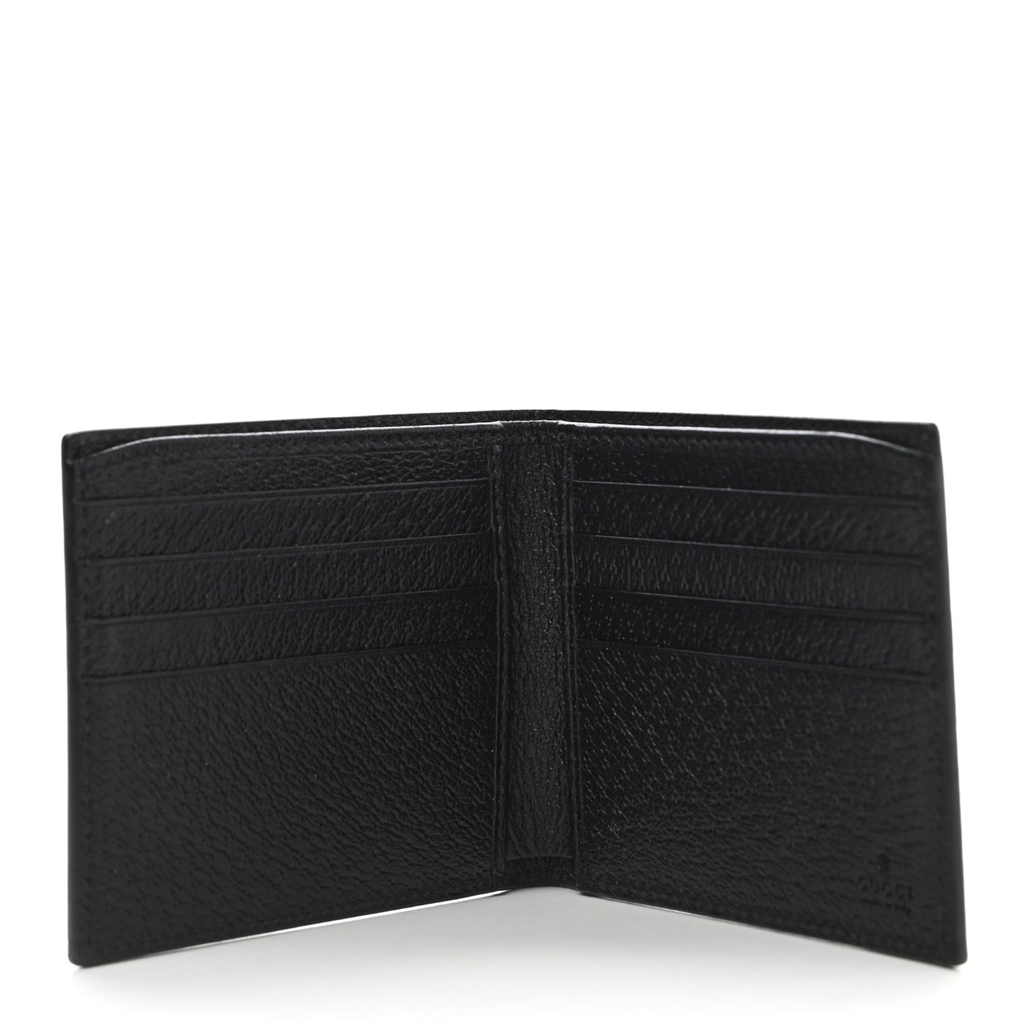 Calfskin Bee Bi-Fold Wallet Black