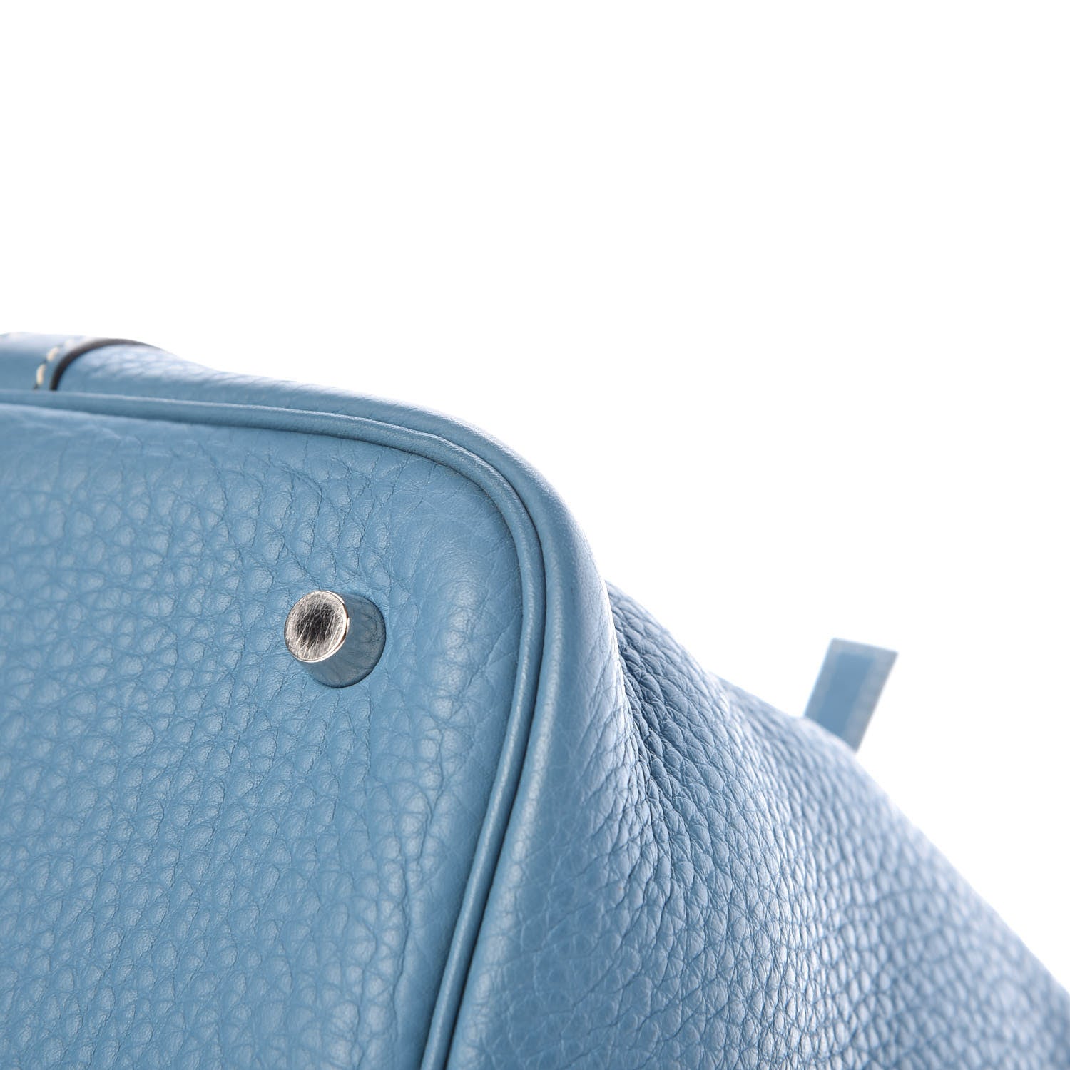 Hermes Taurillon Clemence Picotin 22 MM Blue Jean 12 of 13