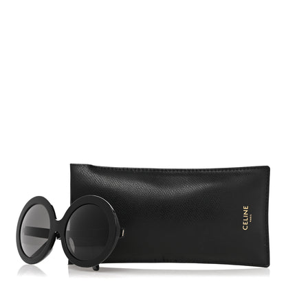 Celine Acetate Round Sunglasses CL 40081U Black 8 of 8