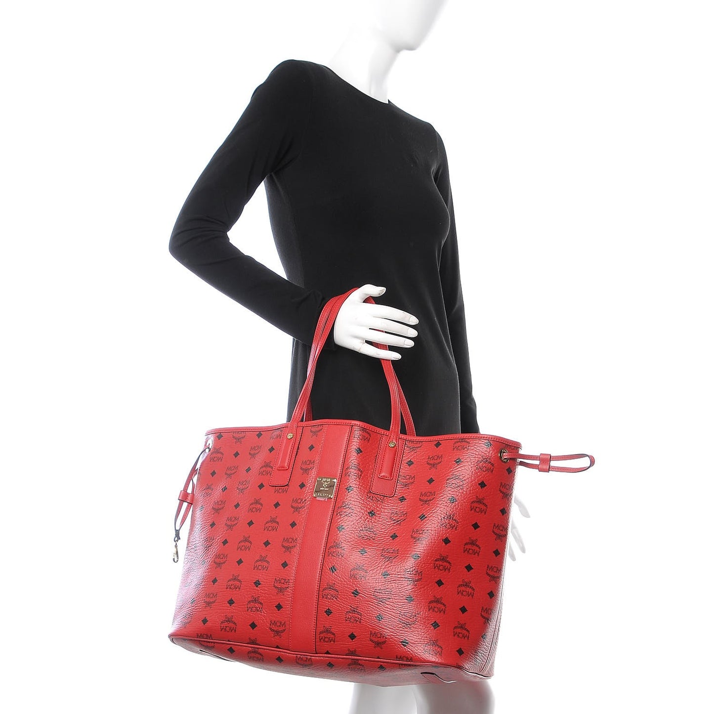 Visetos Large Liz Reversible Shopper Tote Ruby Red