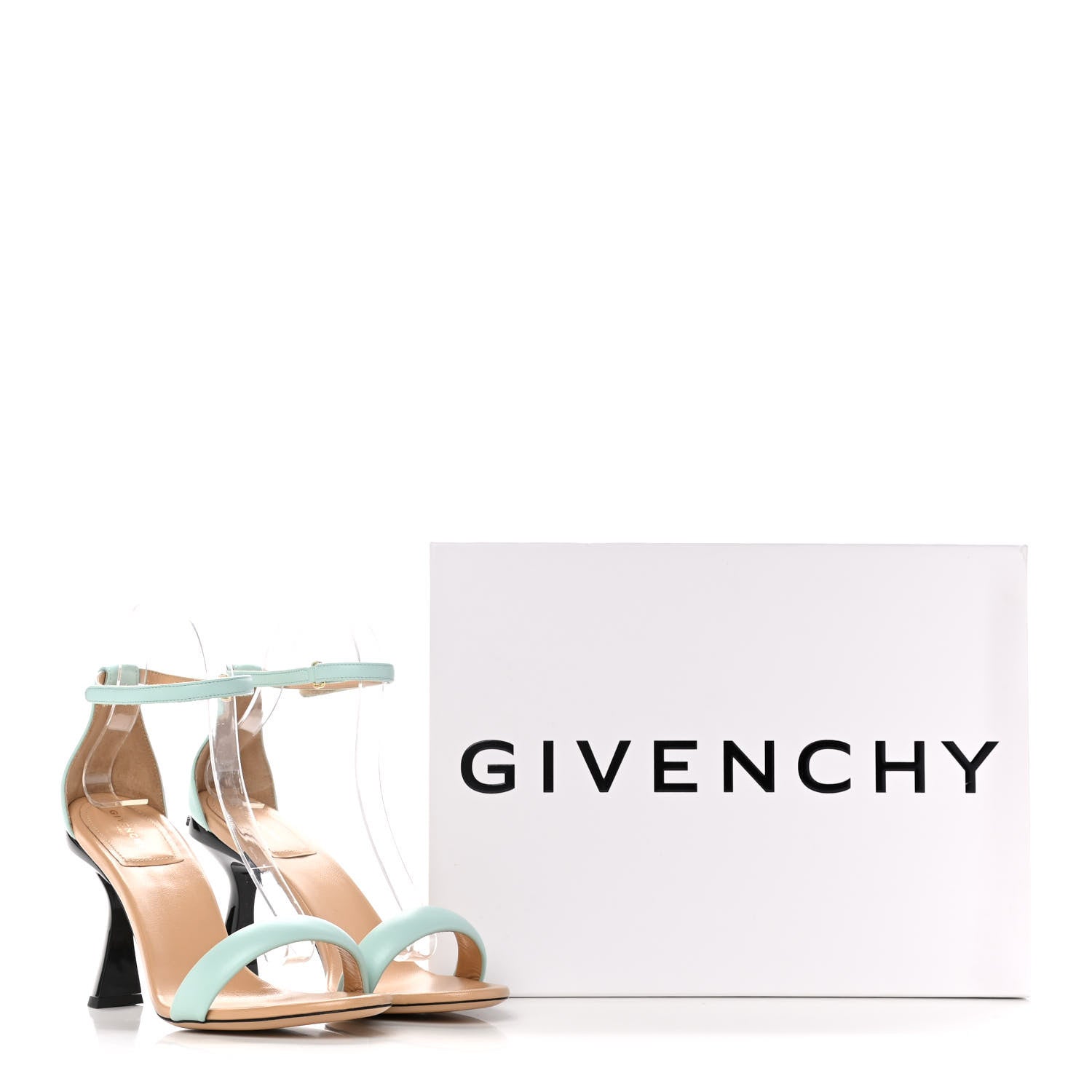 Givenchy Goatskin Carene Two Toned Sandals 40 Acqua Marine 10 of 10
