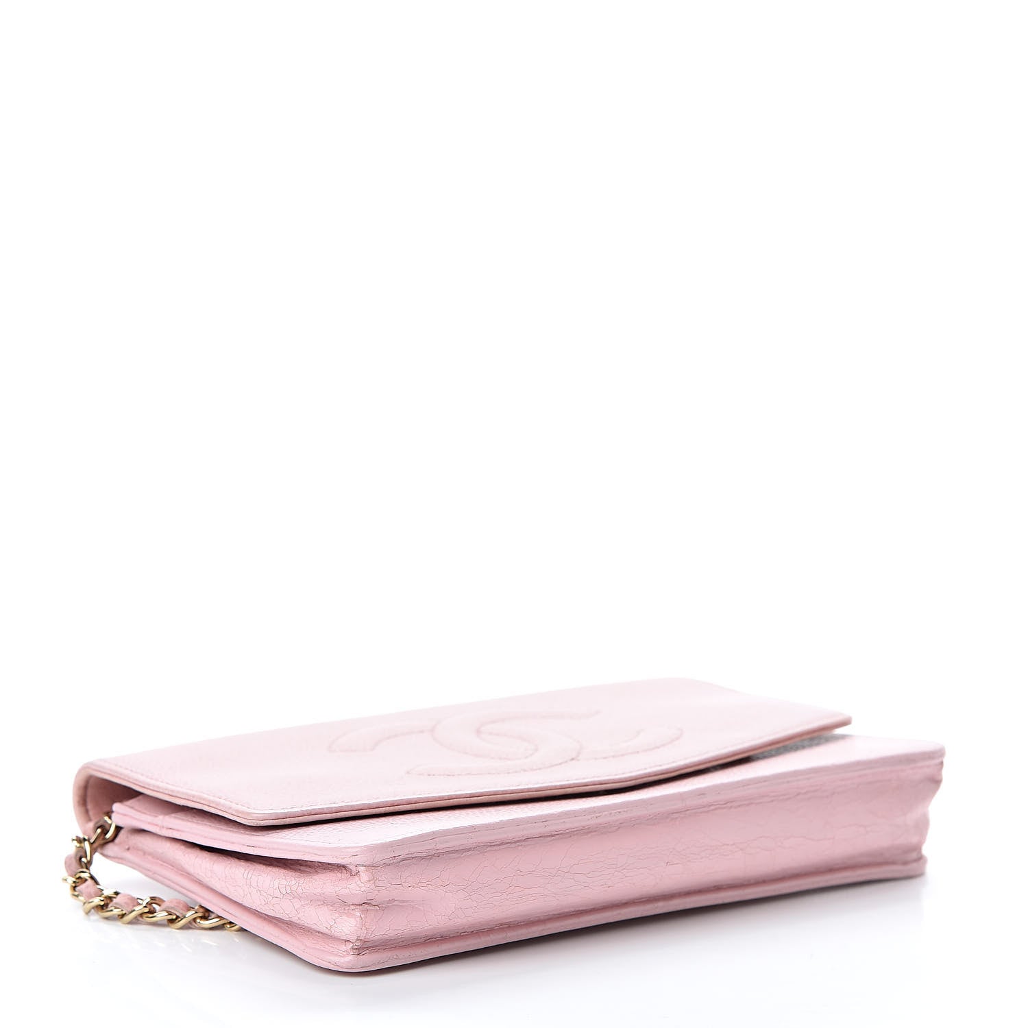 Chanel Caviar Timeless CC Wallet On Chain WOC Pink 4 of 17