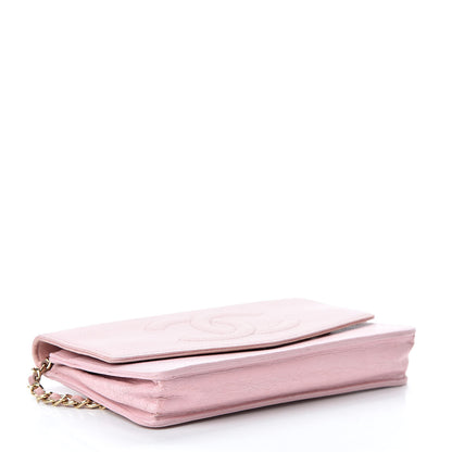 Chanel Caviar Timeless CC Wallet On Chain WOC Pink 4 of 17