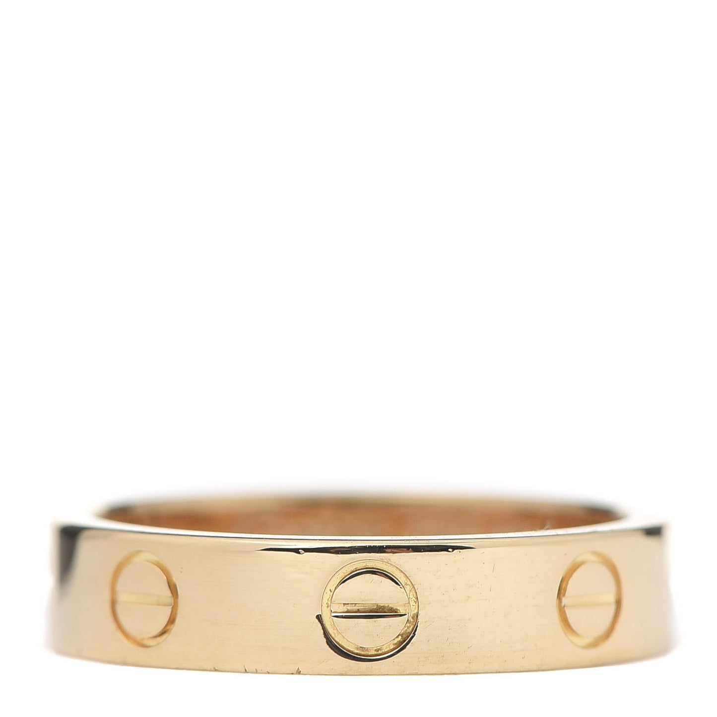 18K Yellow Gold Diamond 4mm LOVE Wedding Band Ring 50 5.25