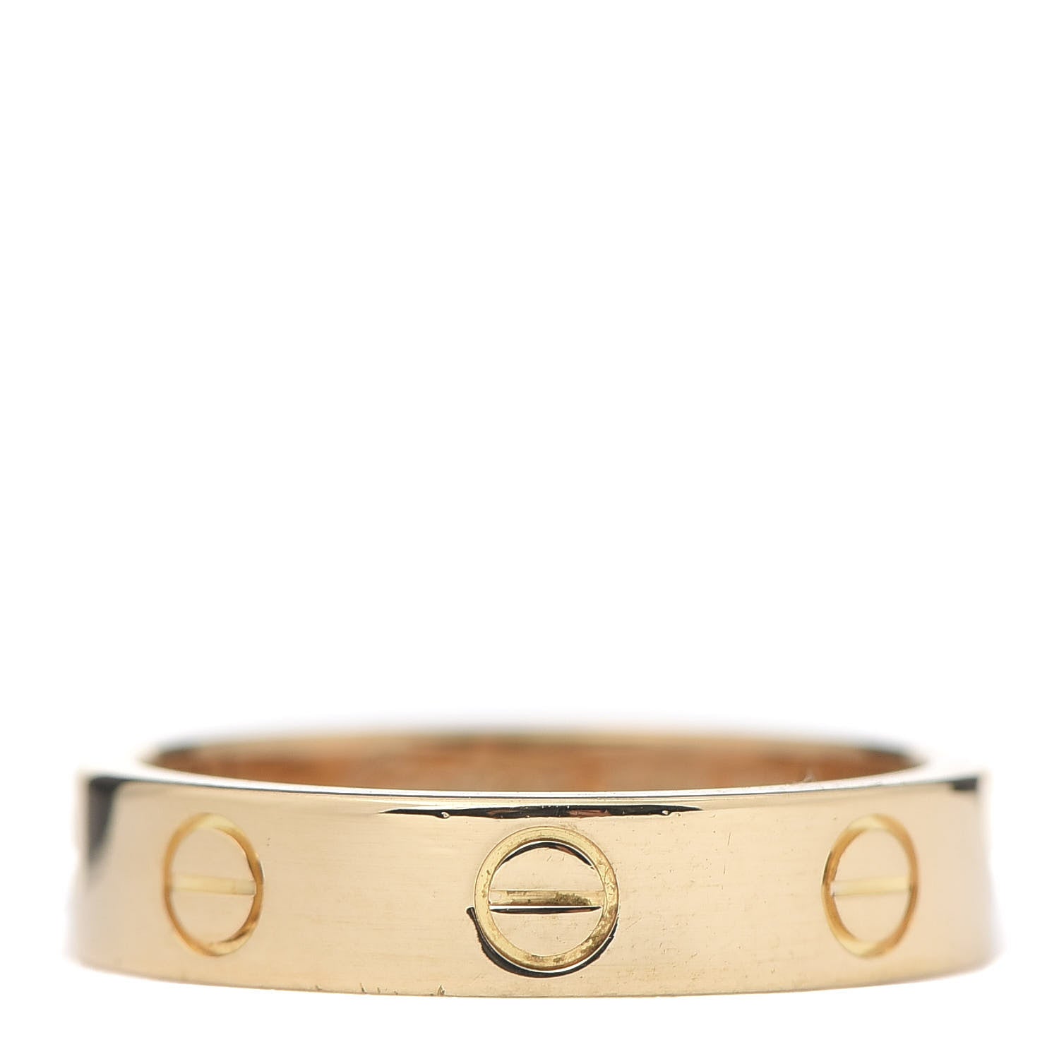 Cartier 18K Yellow Gold Diamond 4mm LOVE Wedding Band Ring 50 5.25 3 of 4