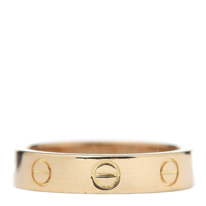 Cartier 18K Yellow Gold Diamond 4mm LOVE Wedding Band Ring 50 5.25 3 of 4