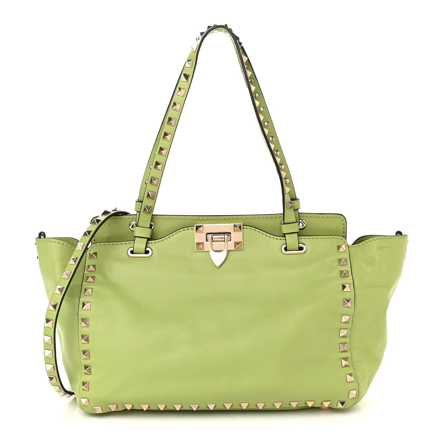 Valentino Garavani Vitello Small Rockstud Tote Apple 1 of 9