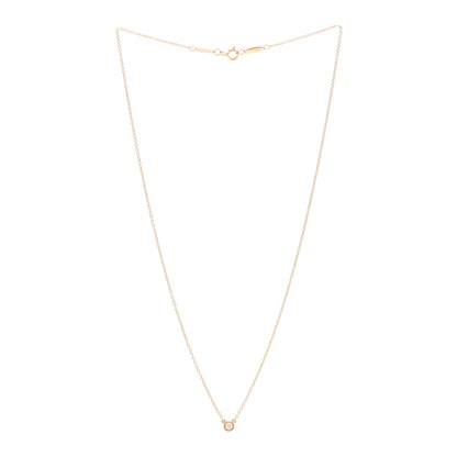 Tiffany 18K Rose Gold Diamond .07ct Elsa Peretti Diamonds by the Yard Pendant Necklace 3 of 5