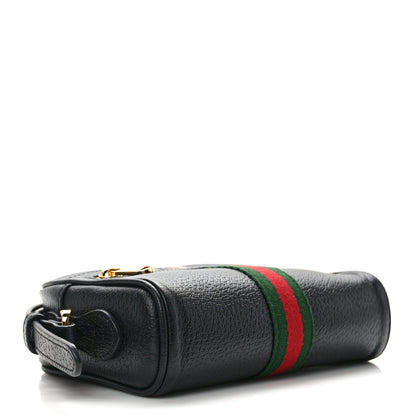 Gucci Calfskin Web Mini Ophidia Shoulder Bag Black 4 of 10