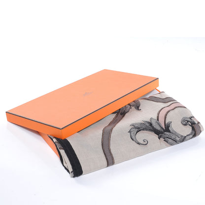 Hermes Cashmere Silk L Instruction Du Roi Shawl 140 8 of 9