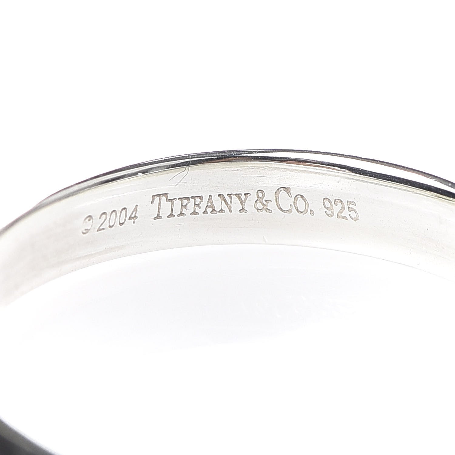Tiffany Sterling Silver Peridot Stacking Ring 56 7.5 4 of 5