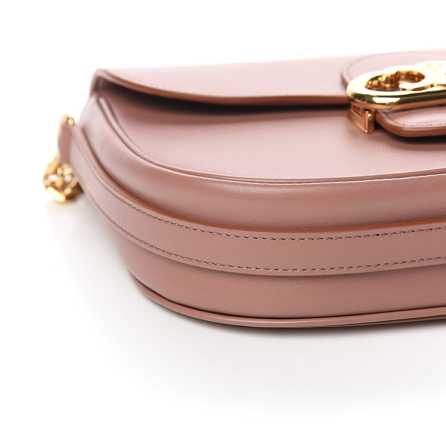 Shiny Calfskin Medium Chain Maillon Triomphe Antique Rose