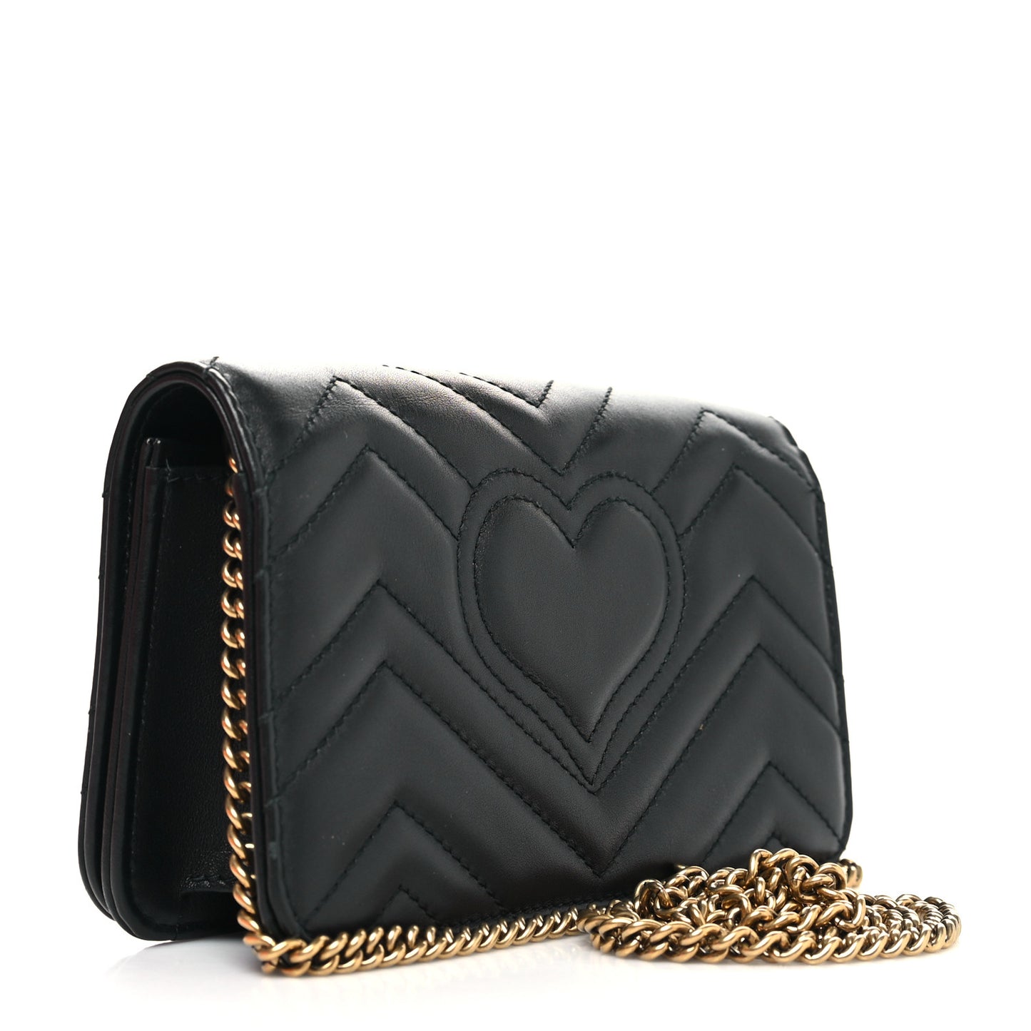 Calfskin Matelasse GG Marmont Mini Bag Black