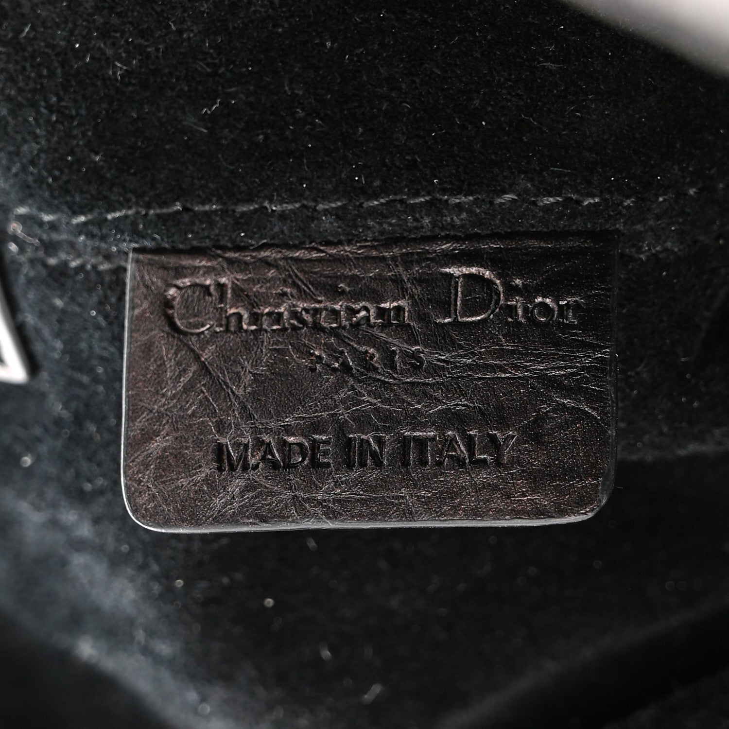 Christian Dior Crinkled Calfskin Cannage Medium Dior Tojours Bag Black 7 of 13