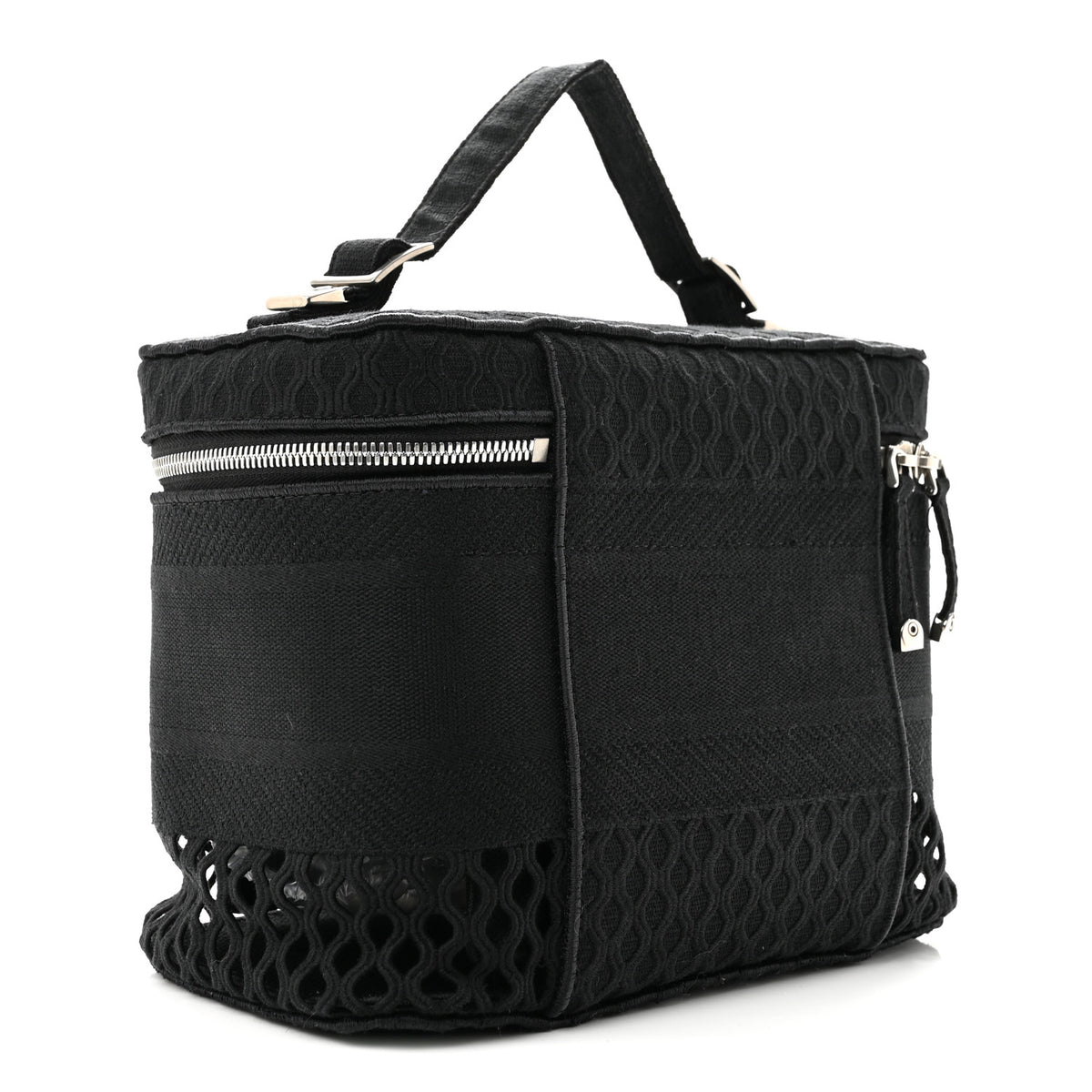 Christian Dior Mesh Embroidered Diortravel Vanity Case Black 3 of 10